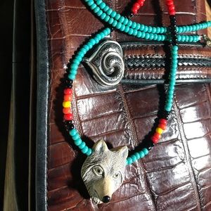 Native American Wolf necklace.
